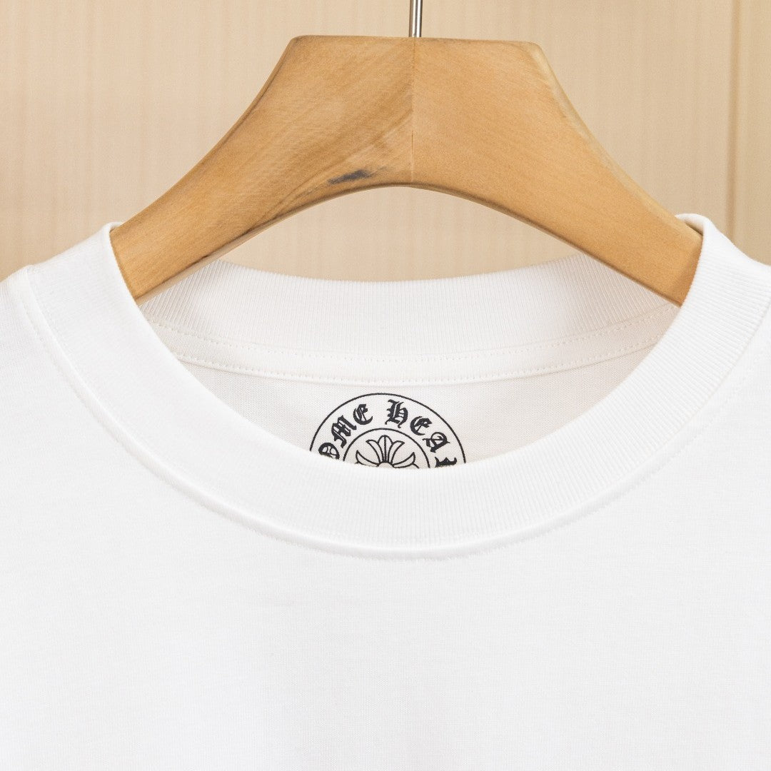 CHROME HEARTS クロムハーツ 手の込んだウォッシュ加工 立体プリント 長袖Tシャツ