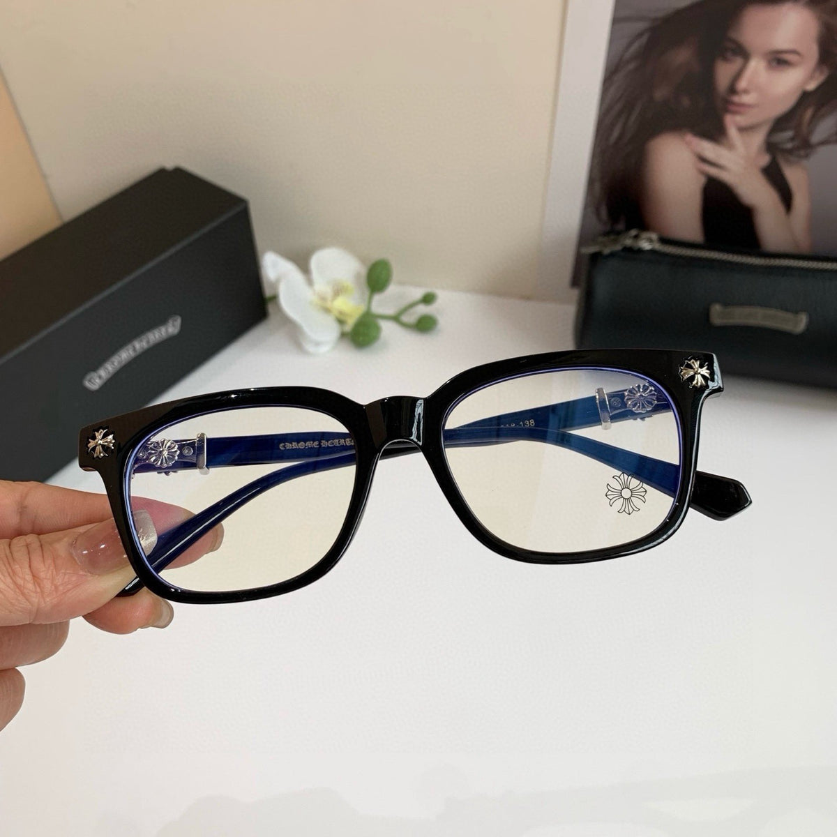 Chrome Hearts Unisex Square Glasses