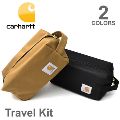 カーハート192522(B0000315) TRAVEL KIT ドップ キット ポーチ 小物入れ バッグ ロゴ 旅行 メンズ レディース ブラック ブラウン 1