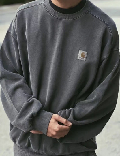 [カーハート] VISTA SWEATSHIRT トレーナー ワンポイントロゴ スウェット ダブリューアイピー ルーズフィット クルーネック ピグメ 4