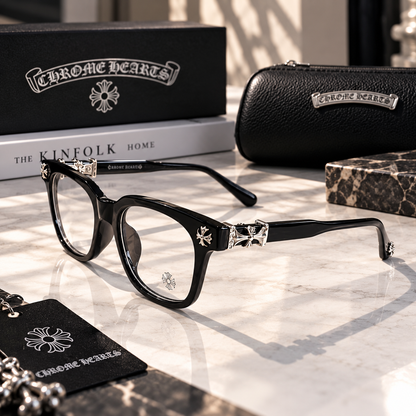 CHROME HEARTS クロムハーツ スリムブラック メガネ