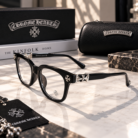 CHROME HEARTS クロムハーツ スリムブラック メガネ