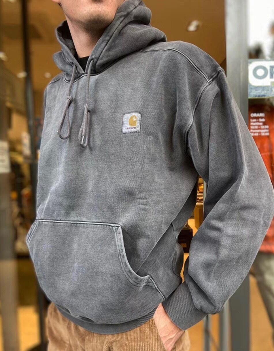 [カーハート] HOODED NELSON SWEAT ダブリューアイピー フード付 スウェット 黒色 ブラック メンズ パーカー 1