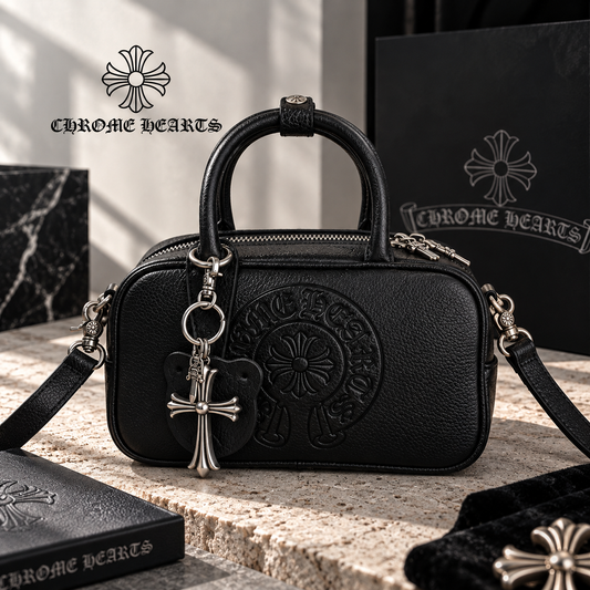 CHROME HEARTS クロムハーツ ホースシュー レザー ボウリングバッグ レザーバッグ メンズ レディース CH2004