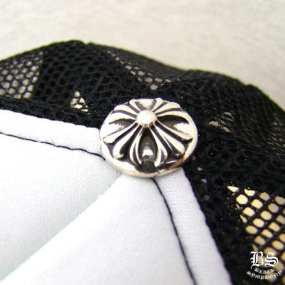 CHROME HEARTS クロムハーツ トラッカーキャップ ブラック×ホワイト 帽子 メンズ レディース ユニセックス HAT042
