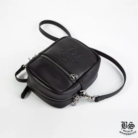 CHROME HEARTS クロムハーツ TAKA MINI LTHR タカ ミニ ショルダーバッグ セメタリークロスパッチ レザーバッグ メンズ レディース CH2001