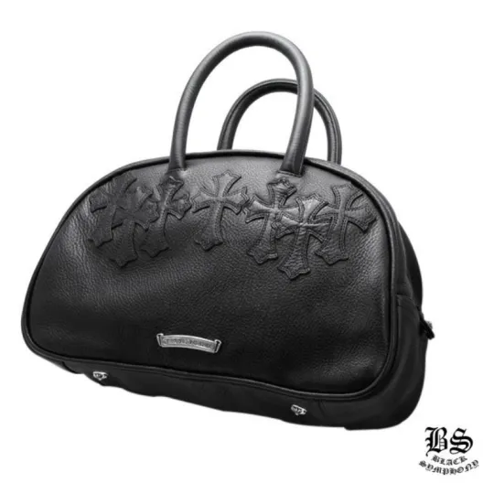 CHROME HEARTS クロムハーツ ジムバッグ スモール セメタリークロスパッチ レザーバッグ メンズ レディース CH2005