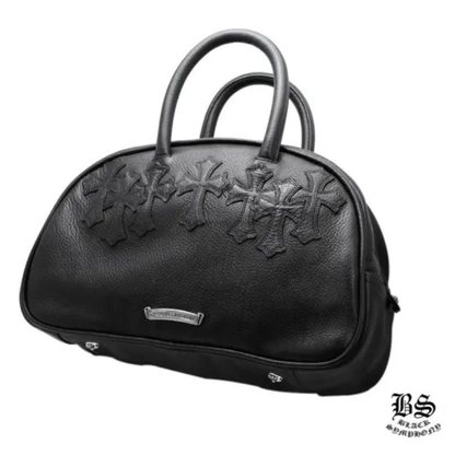 CHROME HEARTS クロムハーツ ジムバッグ スモール セメタリークロスパッチ レザーバッグ メンズ レディース CH2005