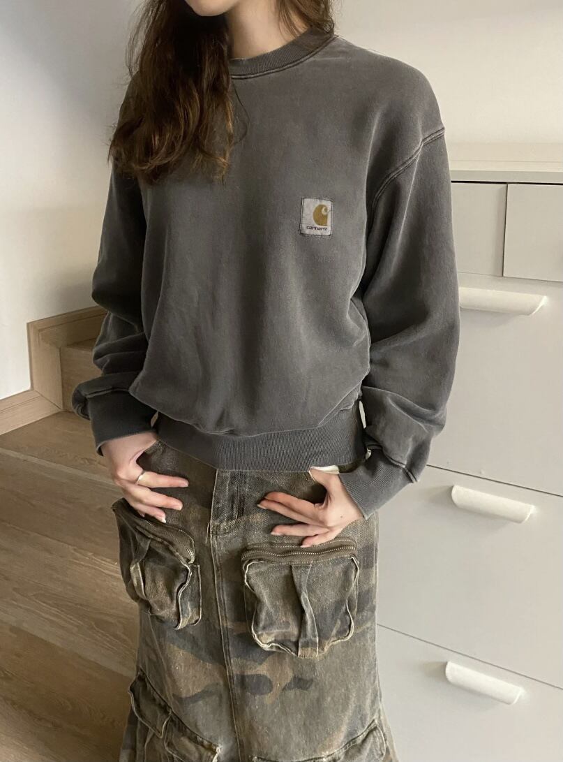 [カーハート] VISTA SWEATSHIRT トレーナー ワンポイントロゴ スウェット ダブリューアイピー ルーズフィット クルーネック ピグメ 6