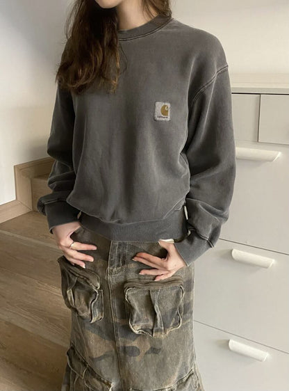 [カーハート] VISTA SWEATSHIRT トレーナー ワンポイントロゴ スウェット ダブリューアイピー ルーズフィット クルーネック ピグメ 6