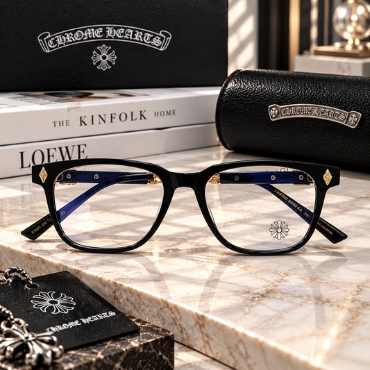 CHROME HEARTS クロムハーツ オーバーサイズ ブルーライト メガネ