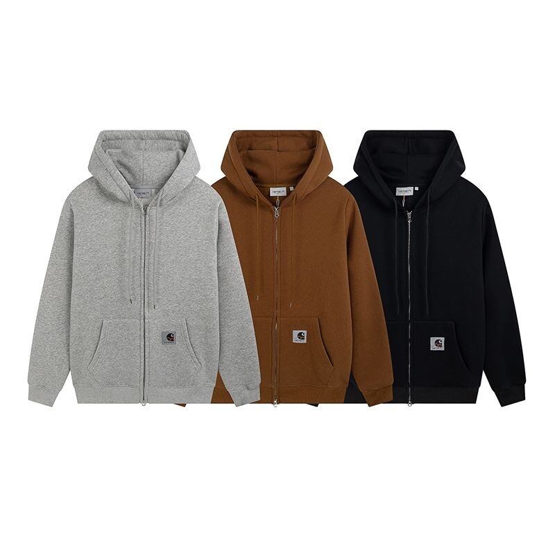 カーハート Work in ProgressZip ジップアップ パーカーフーディ メンズ スウェット オーバーサイズ プルオーバーパーカー Hooded Sweatshirt 裏起毛 並行輸入品 1