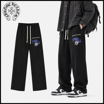 CHROME HEARTS クロムハーツ スカル＆クロス刺繍 ヘビーウェイト スウェットパンツ ブラック 420g