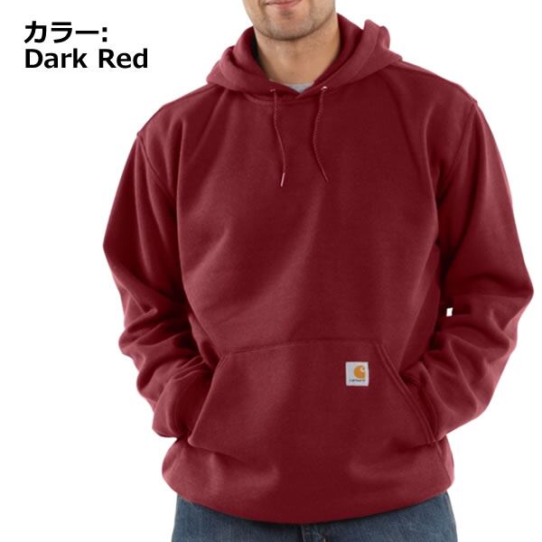 カーハートメンズ トップス スウェット Midweight Hooded Pullover Sweatshirt パーカー プルオーバー ブルー チャコール ネイビー アッシュ ポケット 4
