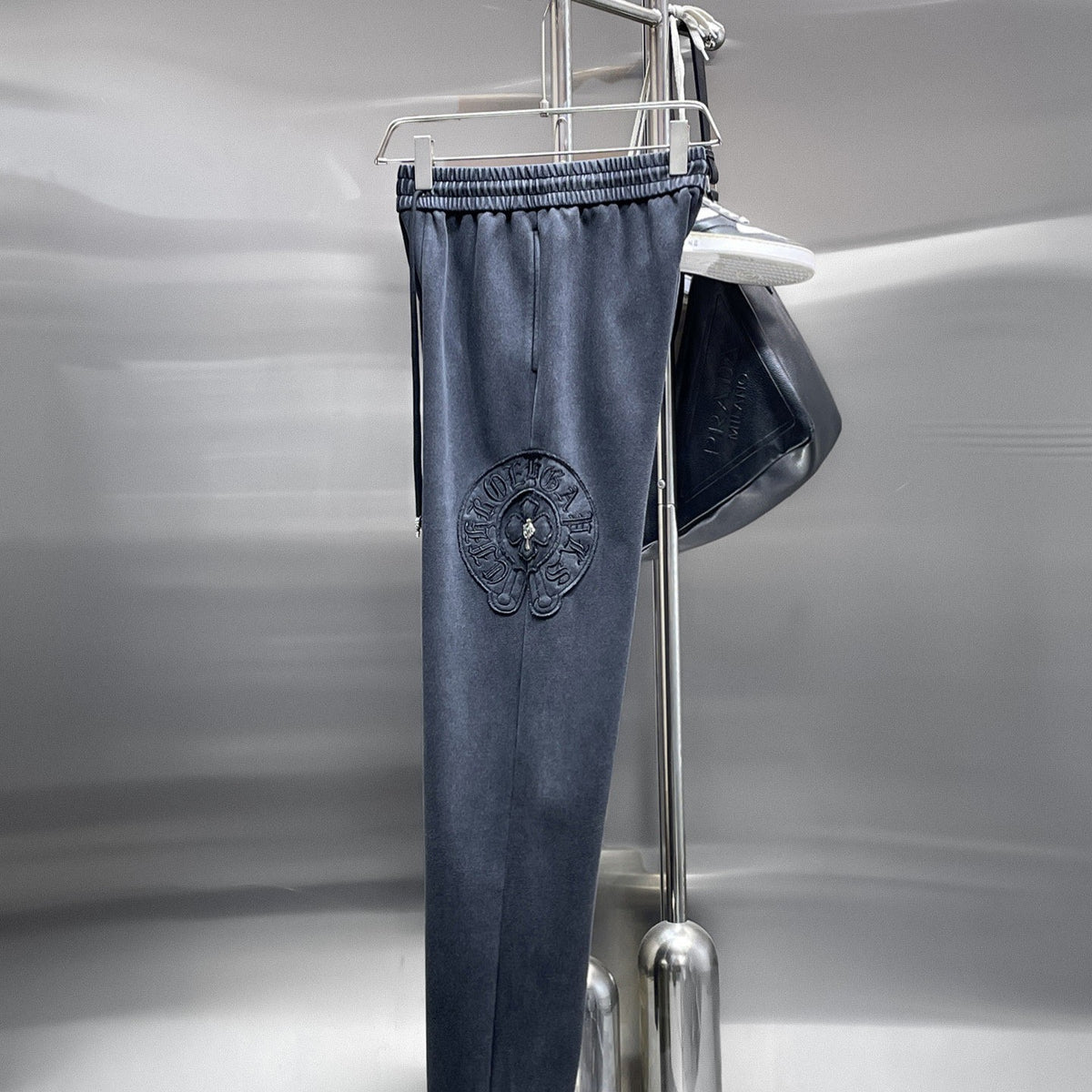 CHROME HEARTS クロムハーツ クロス＆サークルロゴ イージーパンツ ディープブルー ドローコード