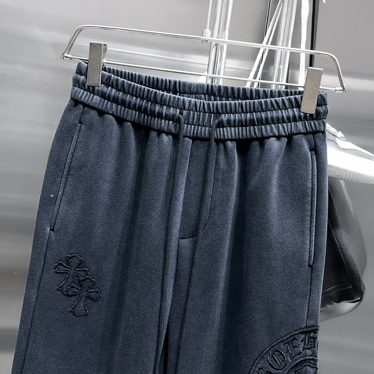 CHROME HEARTS クロムハーツ クロス＆サークルロゴ イージーパンツ ディープブルー ドローコード