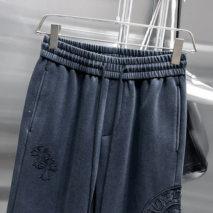 CHROME HEARTS クロムハーツ クロス＆サークルロゴ イージーパンツ ディープブルー ドローコード