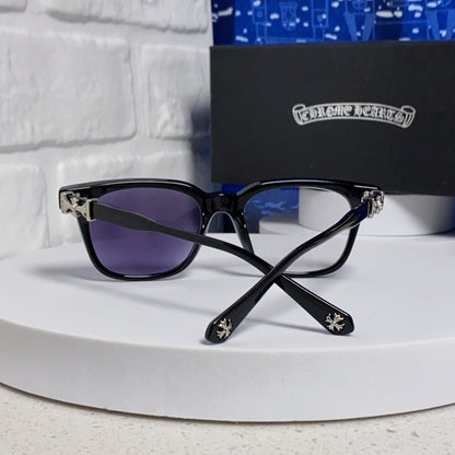 CHROME HEARTS クロムハーツ COX UCKER スクエアサングラス ブラックフレーム×パープルレンズ T-EW-SG01-CH-17532