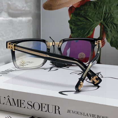 CHROME HEARTS クロムハーツ レトロブラック メンズ メガネフレーム ブルーライトカット 近視用 T-EW-GL01-CH-17571