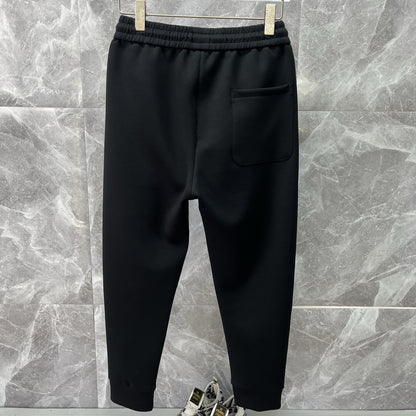 CHROME HEARTS クロムハーツ クロスレザーパッチ ジョガー スウェットパンツ ブラック メンズ