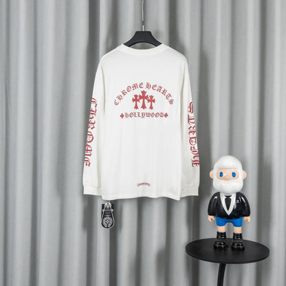Chrome Hearts クロムハーツ ユニセックス リラックスフィット 長袖Tシャツ ミルクホワイト