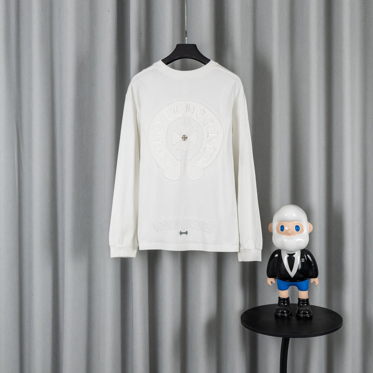 CHROME HEARTSクロムハーツ 26SS 春夏新作 ユニセックス ゆったり長袖Tシャツ オフホワイト/ブラック