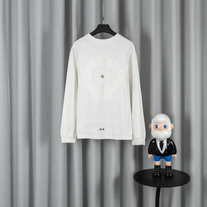 CHROME HEARTSクロムハーツ 26SS 春夏新作 ユニセックス ゆったり長袖Tシャツ オフホワイト/ブラック