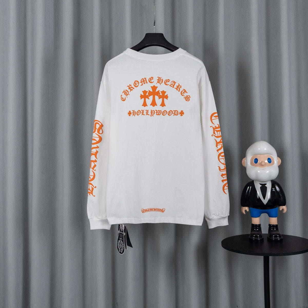 Chrome Hearts クロムハーツ 26SS 新作 ユニセックス ゆったりフィット 長袖Tシャツ (ホワイト/ブラック) - 綿100% ダブルストレッチ素材 (320g)