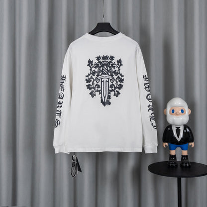 Chrome Hearts クロムハーツ 26SS 新作 ユニセックス ゆったり長袖Tシャツ (ホワイト/ブラック)