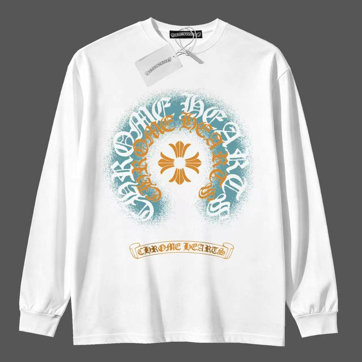 CHROME HEARTS クロムハーツ 長袖Tシャツ ホワイト/ブラック