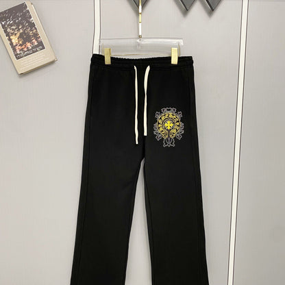 CHROME HEARTS クロムハーツ 馬蹄クロス刺繍 ヘビーウェイト スウェットパンツ ブラック 420g