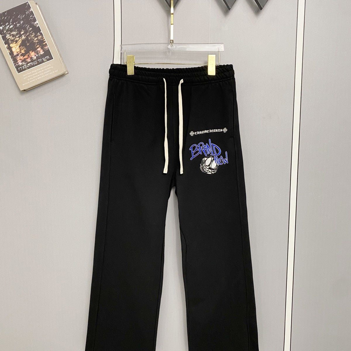 CHROME HEARTS クロムハーツ スカル＆クロス刺繍 ヘビーウェイト スウェットパンツ ブラック 420g