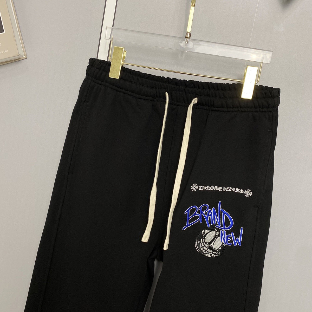 CHROME HEARTS クロムハーツ スカル＆クロス刺繍 ヘビーウェイト スウェットパンツ ブラック 420g