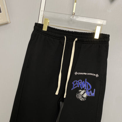 CHROME HEARTS クロムハーツ スカル＆クロス刺繍 ヘビーウェイト スウェットパンツ ブラック 420g
