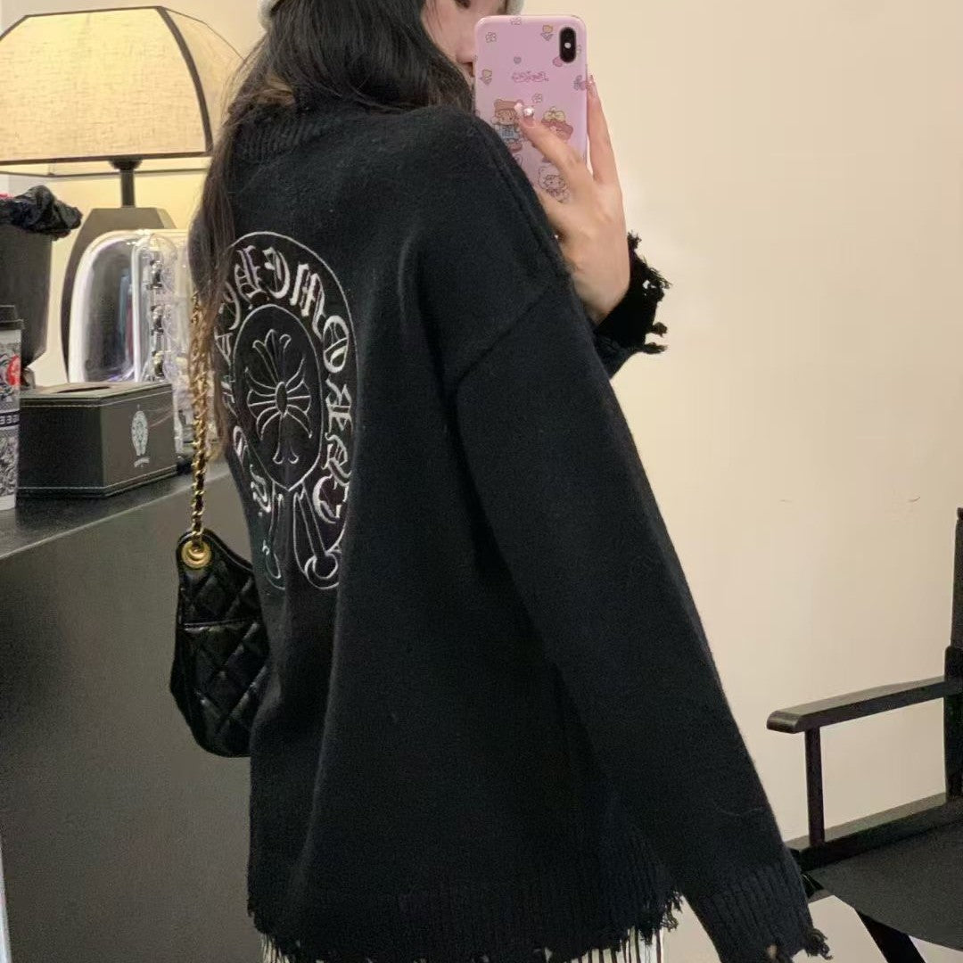 Chrome Hearts クロムハーツ 長袖ニットカーディガン ブラック フリーサイズ - Image 2