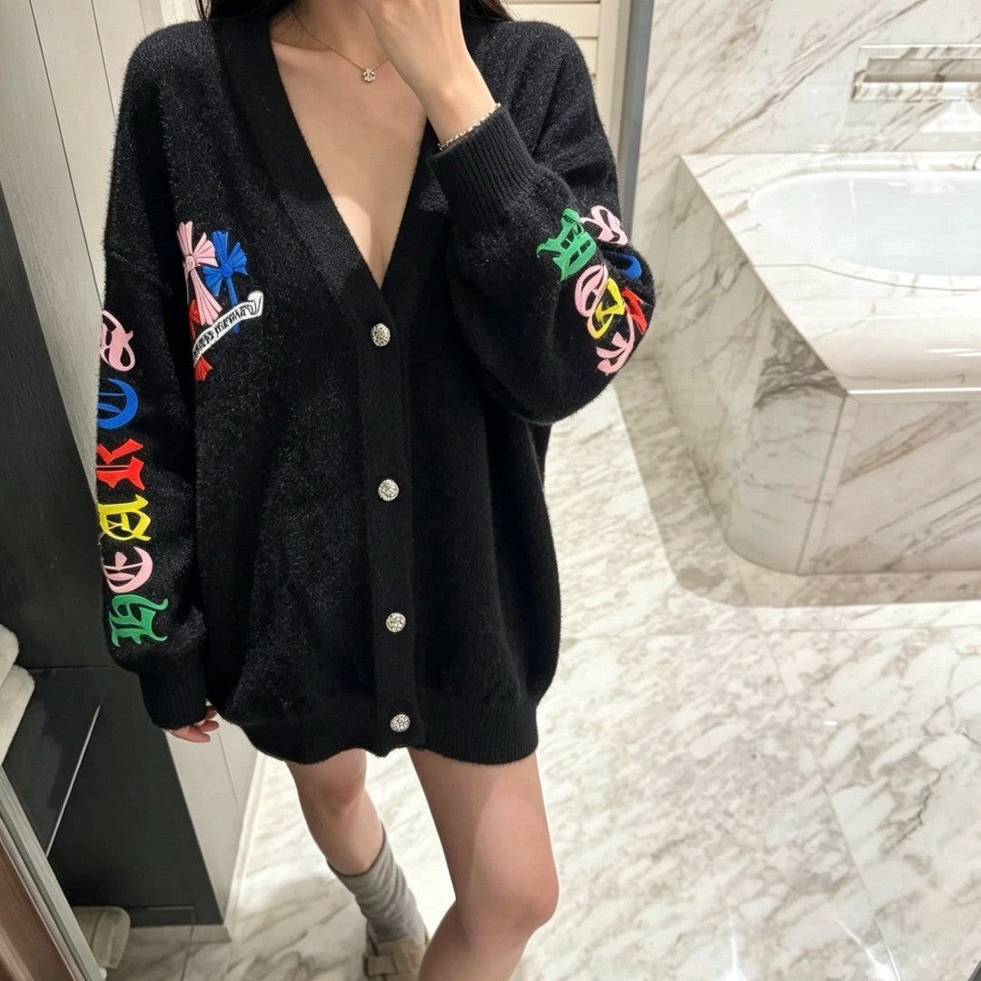 Chrome Hearts クロムハーツ フォークスミンクニットカーディガン ミルクホワイト - Image 3