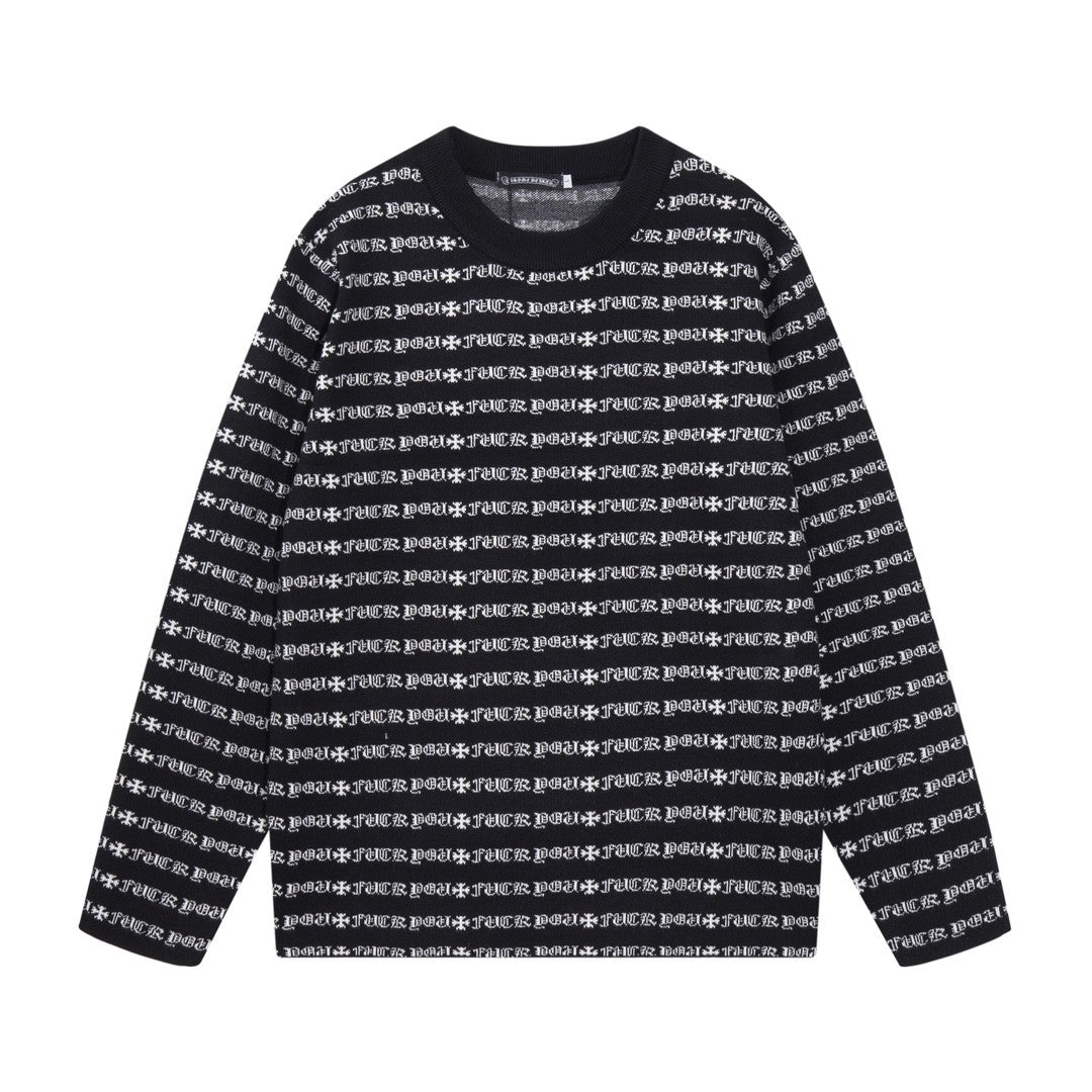Chrome Hearts クロムハーツ 満身プリントウールセーター ブラック - Image 2