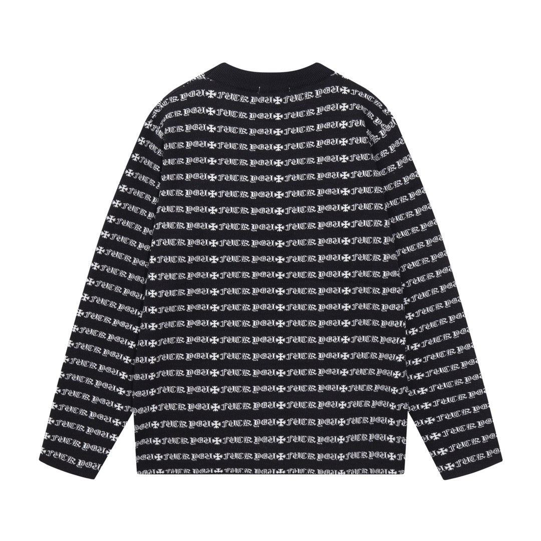 Chrome Hearts クロムハーツ 満身プリントウールセーター ブラック - Image 3