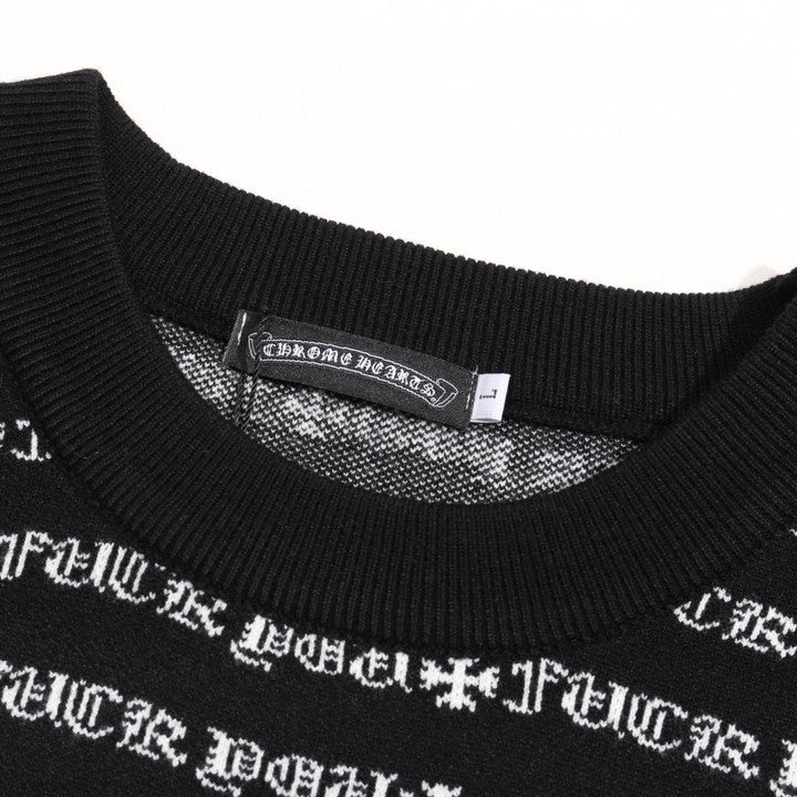Chrome Hearts クロムハーツ 満身プリントウールセーター ブラック - Image 4