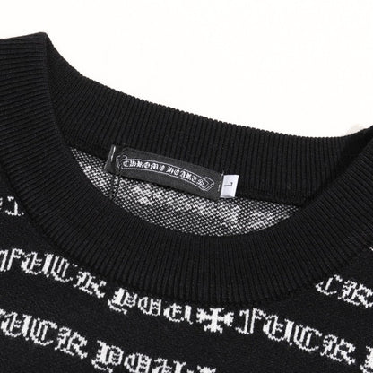 Chrome Hearts クロムハーツ 満身プリントウールセーター ブラック - Image 4