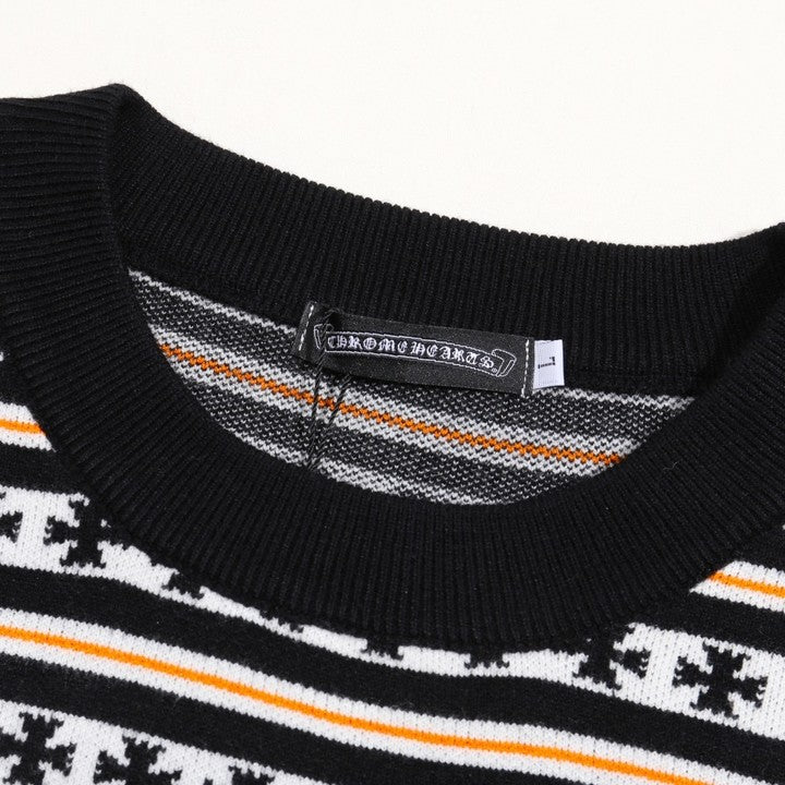Chrome Hearts クロムハーツ 満身プリントウールセーター ブラック/イエロー - Image 4