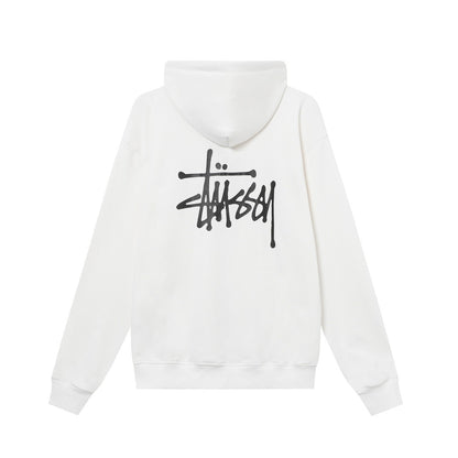 STUSSY スタッシー クラシックプリント 男女兼用 フード付きジッパージャケット HN316 ブラック/ホワイト/ネイビー/グレー