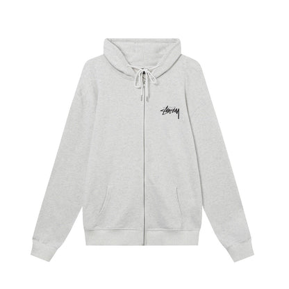 STUSSY ステューシー ユニセックス 黒8暈影プリント フーディージャケット HN313
