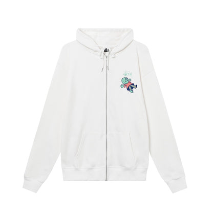 STUSSY スタシー クラウンパターン&アルファベットプリント 男女兼用 フード付きジッパージャケット HN310