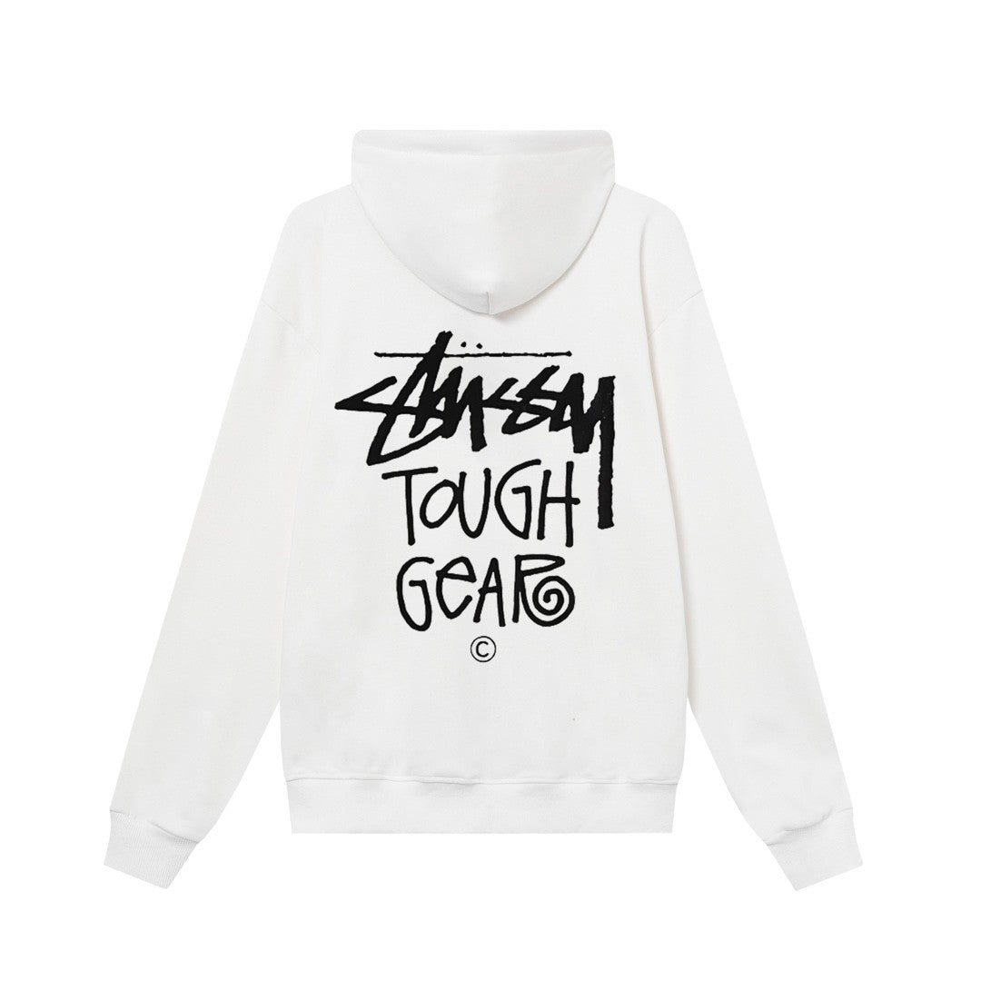 STUSSY スタシー 男女兼用 ジップアップフーデッドジャケット ロゴプリント HN308