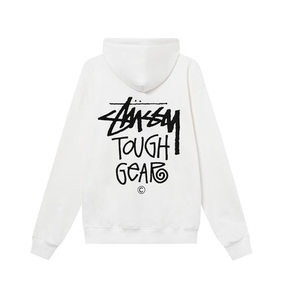 STUSSY スタシー 男女兼用 ジップアップフーデッドジャケット ロゴプリント HN308