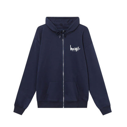 STUSSY スタッシー 反転レタープリント 男女兼用 ズップアップフーディ HN303