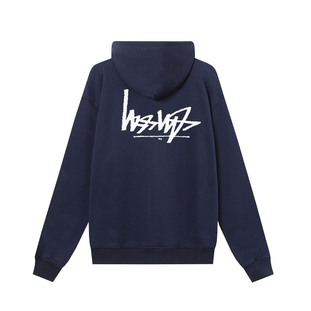 STUSSY スタッシー 反転レタープリント 男女兼用 ズップアップフーディ HN303