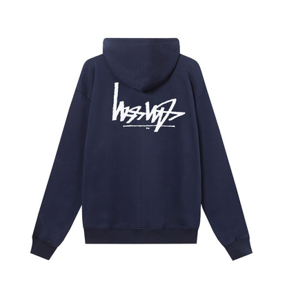 STUSSY スタッシー 反転レタープリント 男女兼用 ズップアップフーディ HN303