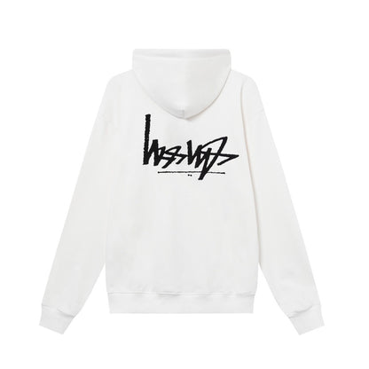 STUSSY スタッシー リバースレタープリント 男女共用 ズップアップフーディ HN303 ブラック/ホワイト/グレー/ネイビー